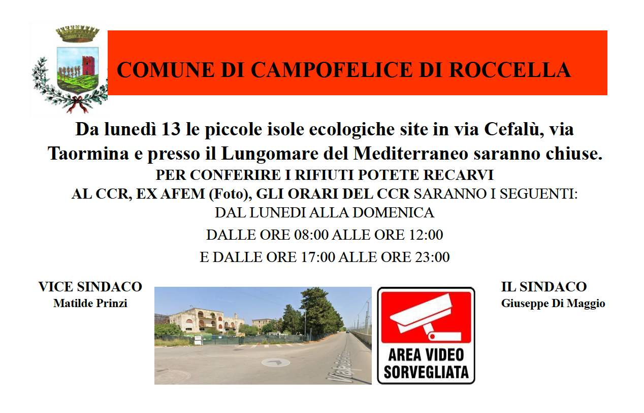 PICCOLE ISOLE ECOLOGICHE CHIUSURA - ESTATE 2026.